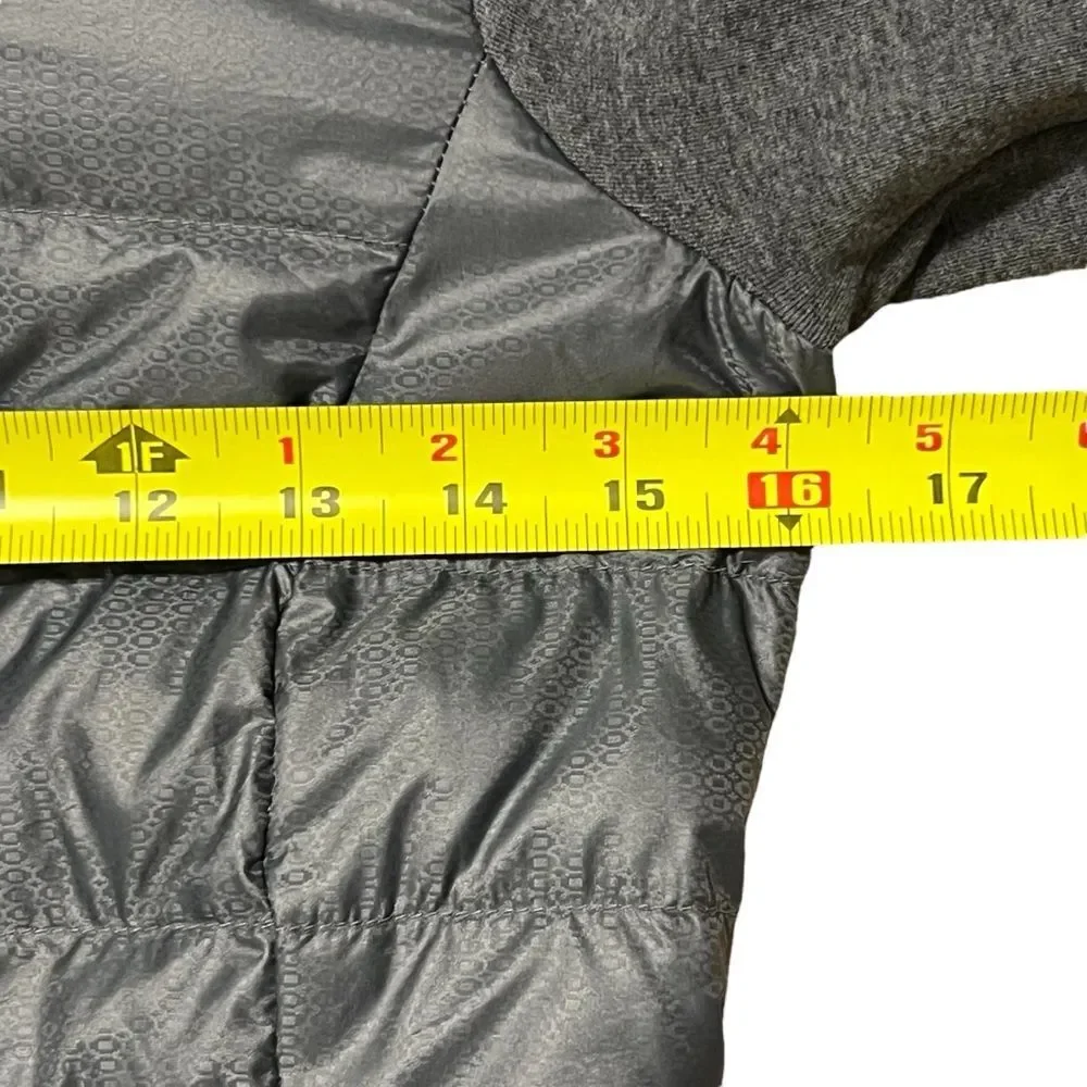 Athleta Inlet Grey Quilted Down Jacket XXS Gorpcore Hiking Activewear Outdoor